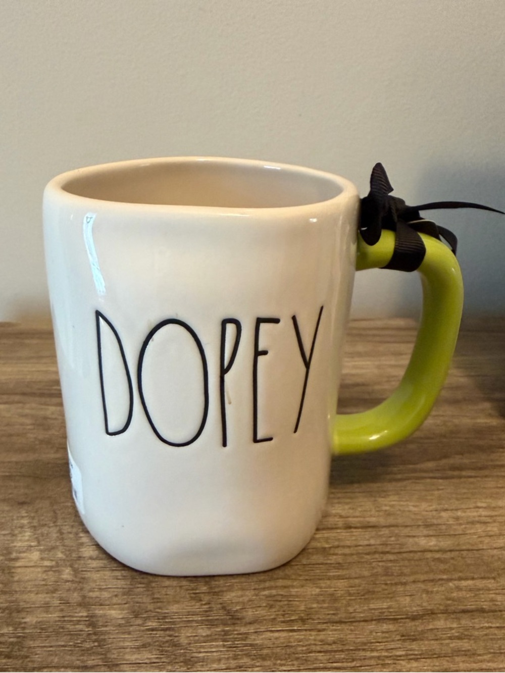 Rae Dunn Dopey mug from the Disney collection